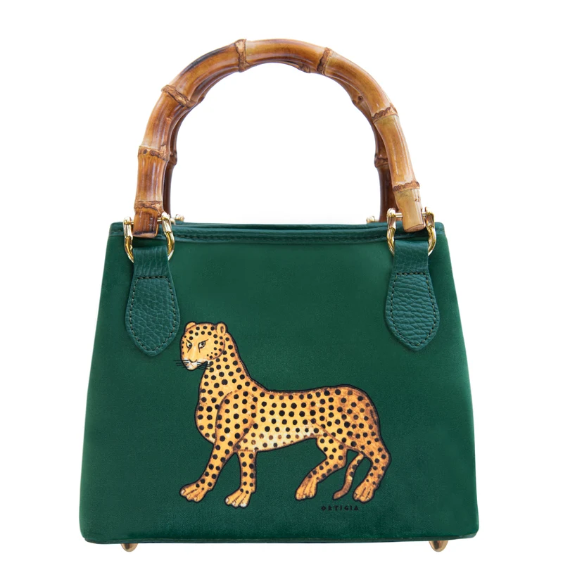 Samttasche BAMBOO GREEN JEWEL