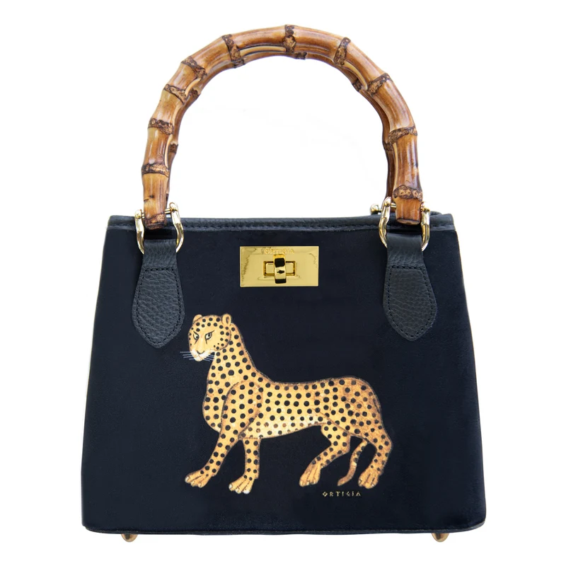 Samttasche BAMBOO BLACK
