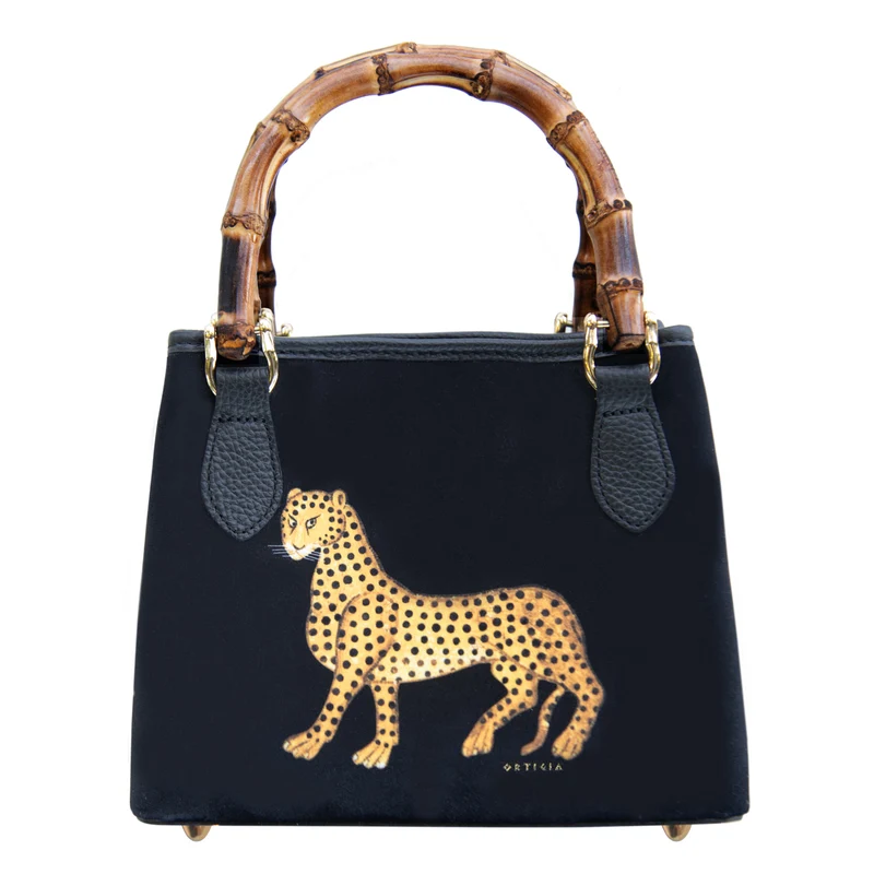 Samttasche BAMBOO BLACK