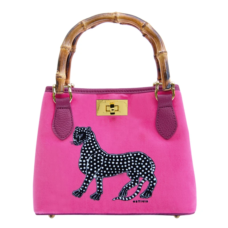 Samttasche BAMBOO PINK