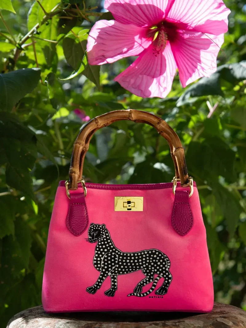 Samttasche BAMBOO PINK