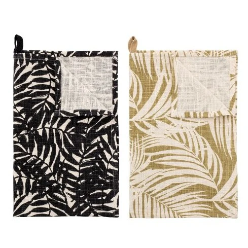 Bloomingville Geschirrtuch 2er Set IVORA 70x45 cm Palmen | CREATIVE COLLECTION