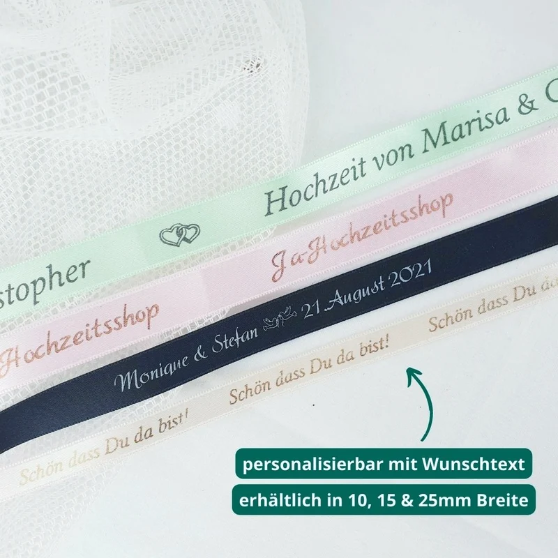 Personalisiertes Satinband - 25 Meter
