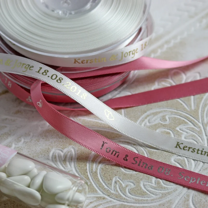 Personalisiertes Satinband - 25 Meter