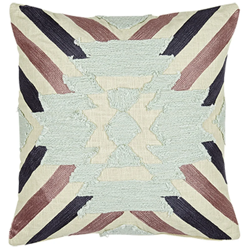 KISSENHÜLLE bestickt MAUVE + SALBEI 9,90 € Kissenbezug 45x45 cm | BOHO Liv Interior