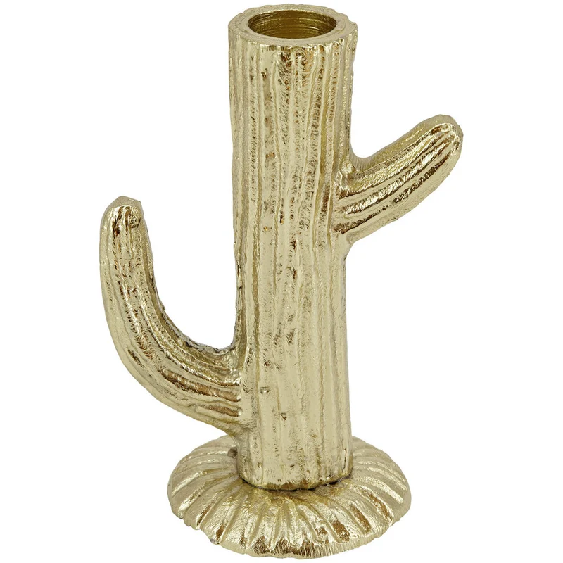 Kerzenhalter KAKTUS Aluminium 13,5 cm | gold finish | Liv Interior