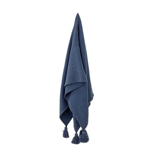 Plaid GENET blau ca. 150x130 cm Decke Creative Collection BLOOMINGVILLE