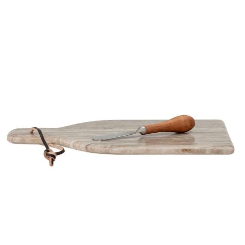 Servierbrett Set Marmor mit Messer MARBLE ca. 30x21x1,5 cm Käsebrett