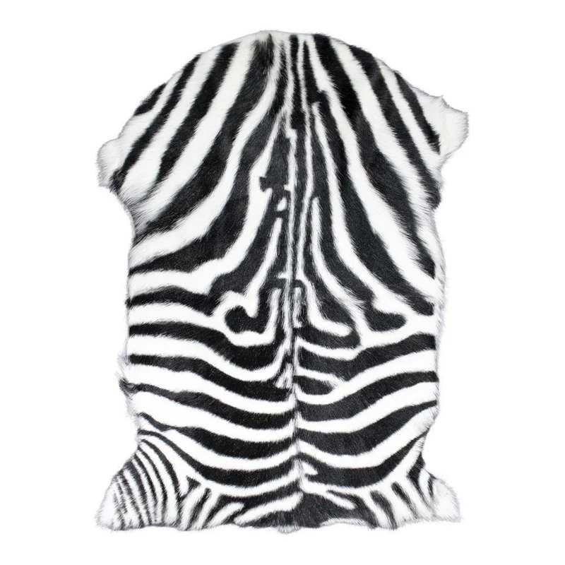 Ziegenfell ZEBRA Fell Safari Print Mongolische Bergziege