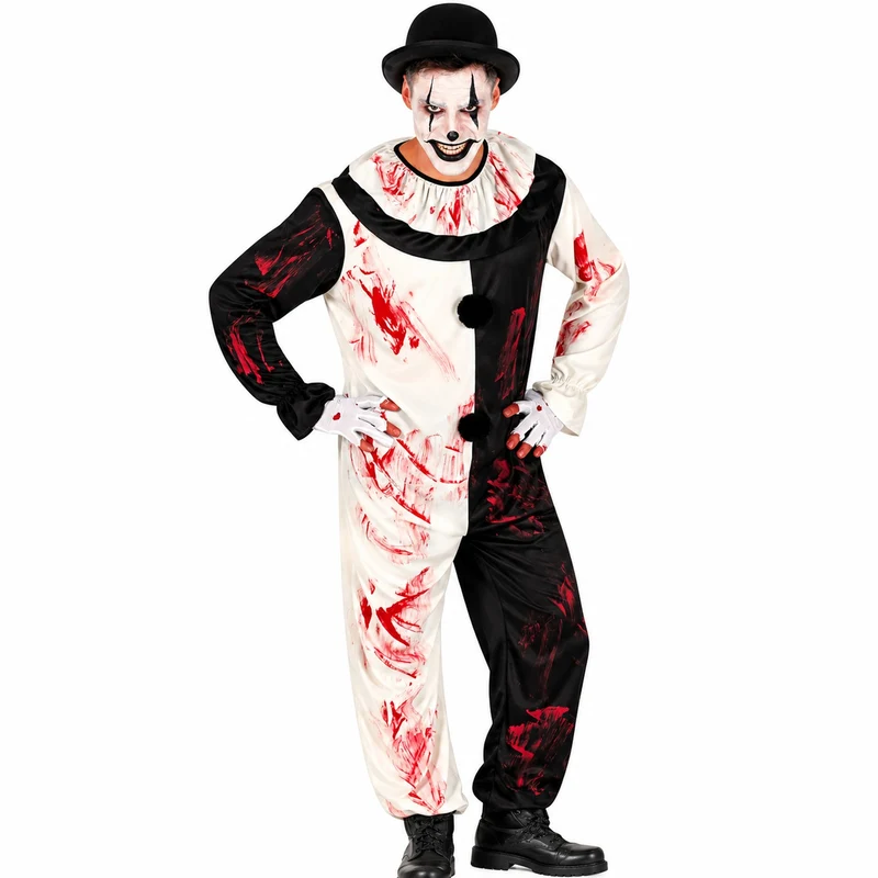 Halloween Herren Kostüm "Terror Clown" | Anzug mit Kragen