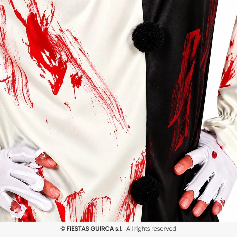 Halloween Herren Kostüm "Terror Clown" | Anzug mit Kragen