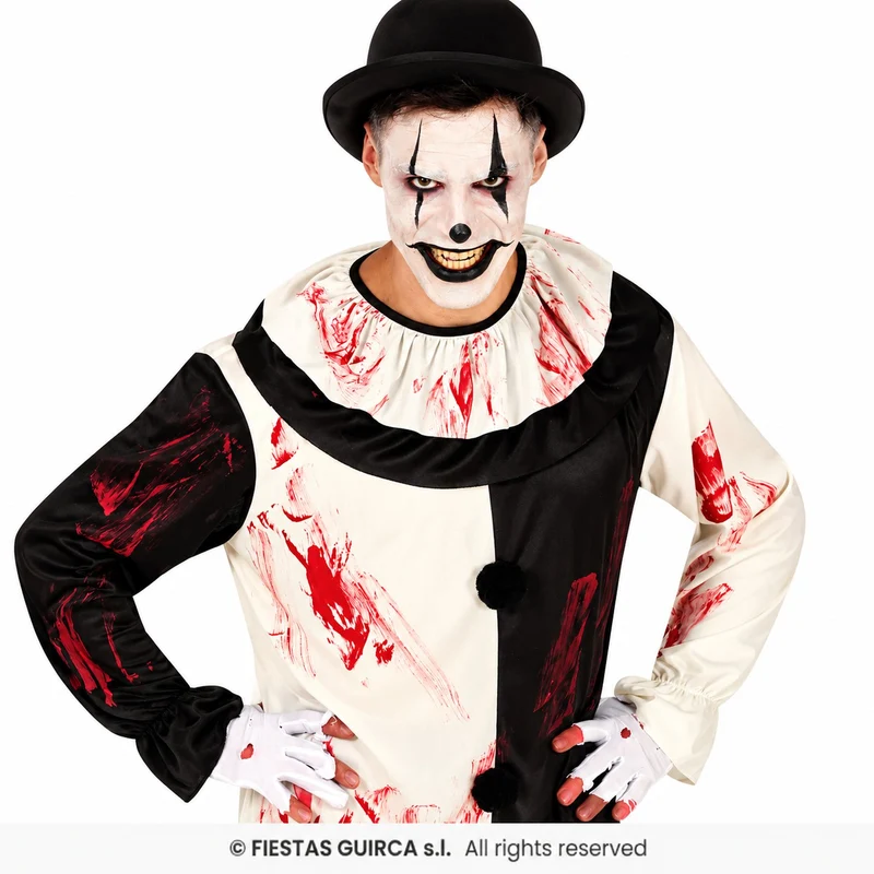 Halloween Herren Kostüm "Terror Clown" | Anzug mit Kragen