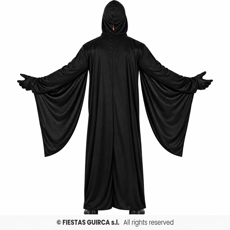 Halloween Herren Kostüm "Schwarzes Phantom" | Tunika mit Kapuze