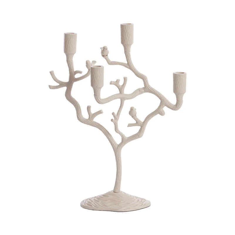 Kerzenständer JARDIA 4-Kerzen crème 35×14×47cm