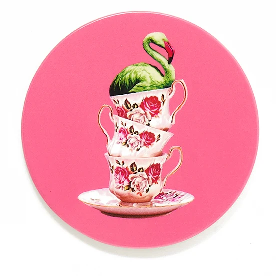 Untersetzer 4er-Set FLAMINTEA pink Flamingo