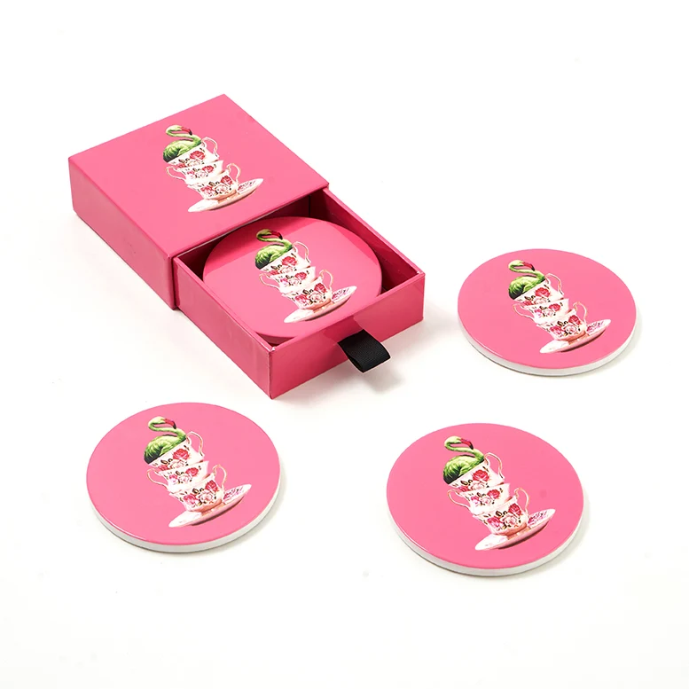 Untersetzer 4er-Set FLAMINTEA pink Flamingo