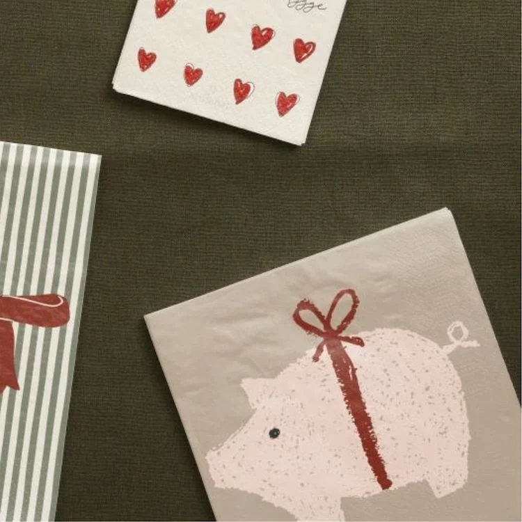 Ib Laursen Papierservietten Weihnachtsschweinchen