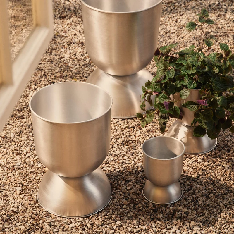 Hourglass Blumentopf Aluminium 42cm Small - ferm LIVING