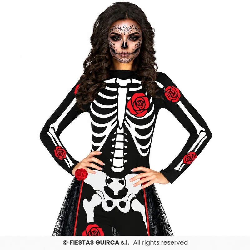 Halloween Damen Kostüm "Skelett Catrina" | 2-tlg.
