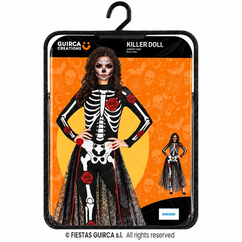 Halloween Damen Kostüm "Skelett Catrina" | 2-tlg.