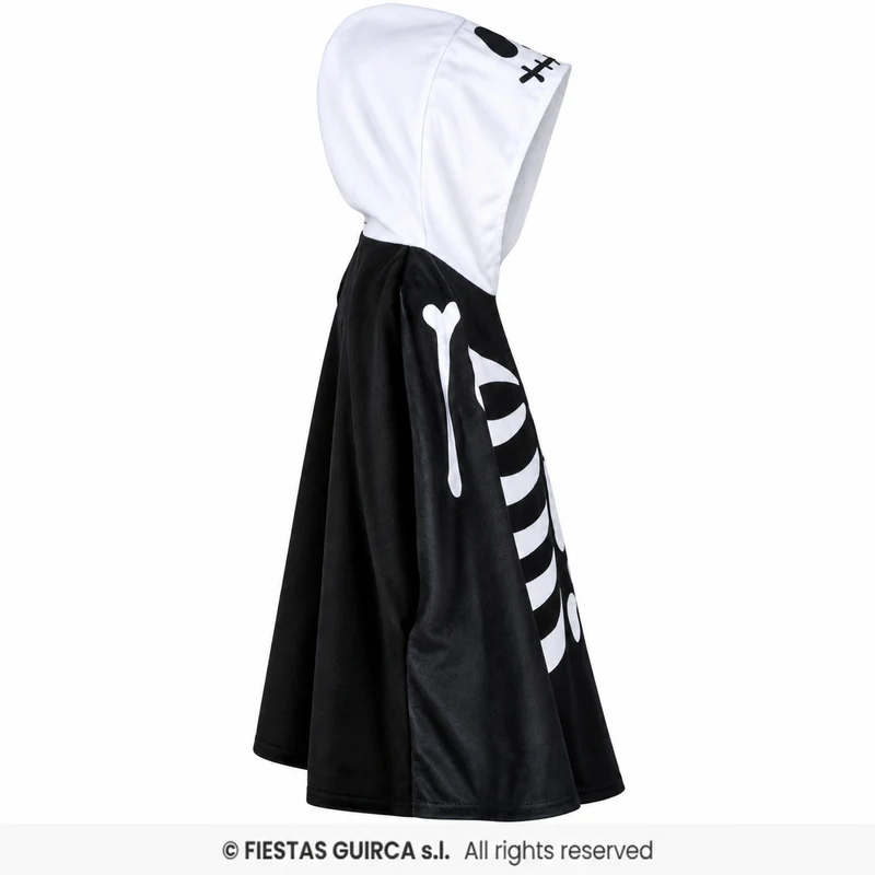 Halloween Babykostüm "Skelett Poncho" | Schwarz Weiß