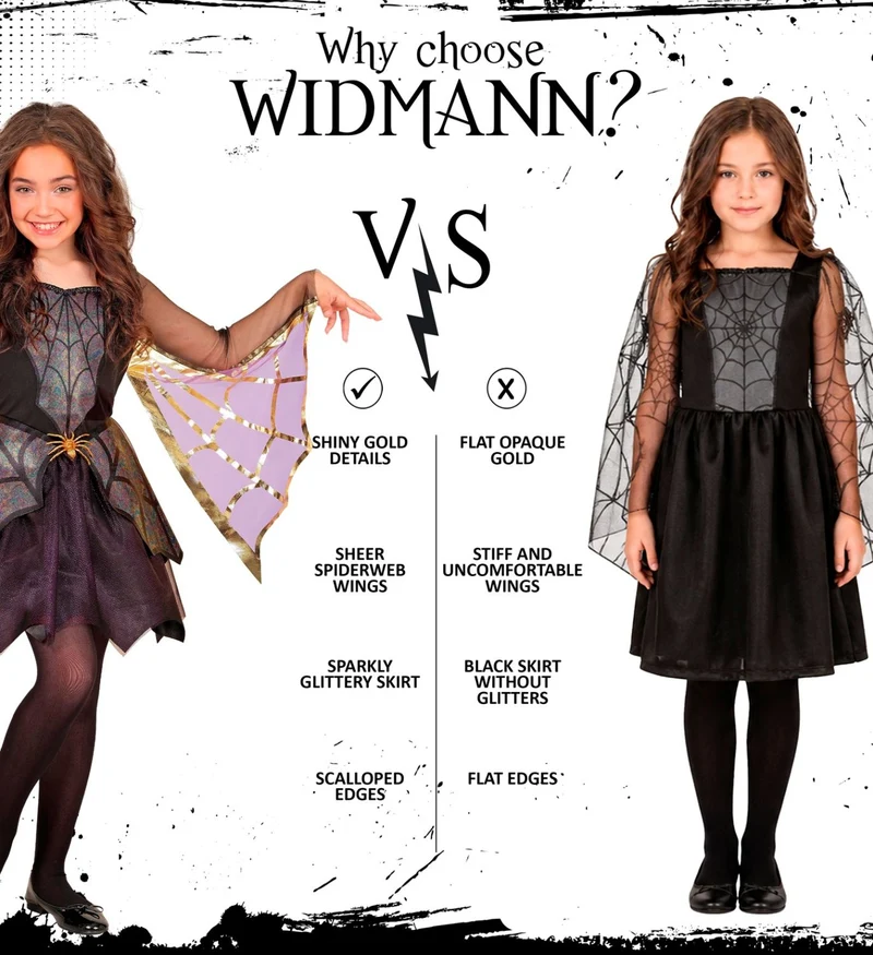 Spinnenmädchen Kostüm für Kinder | Kleid