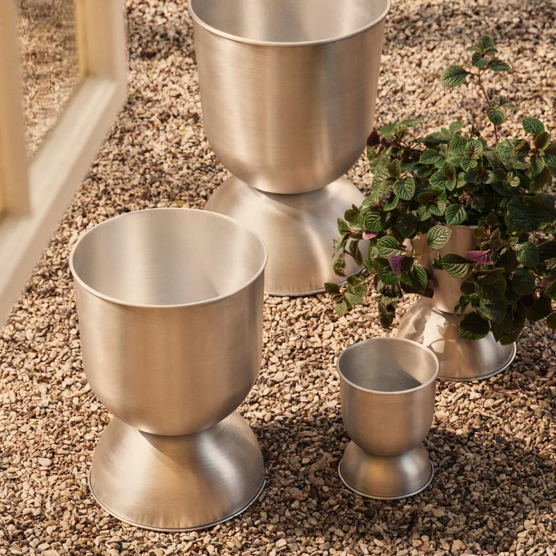 Hourglass Blumentopf Aluminium 59cm Medium - ferm LIVING