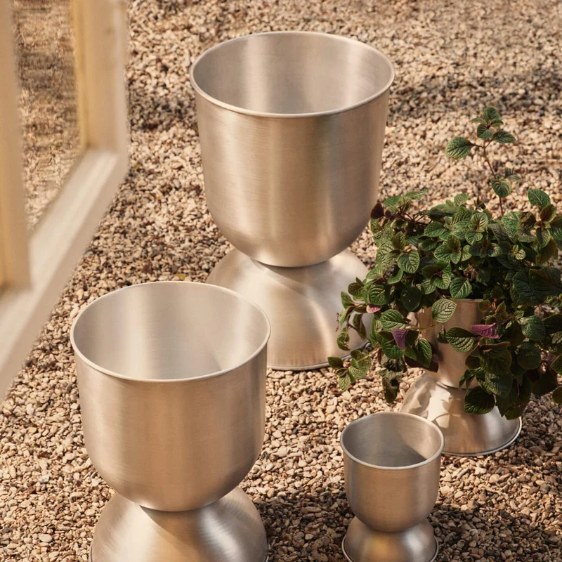 Hourglass Blumentopf Aluminium 73cm Large - ferm LIVING