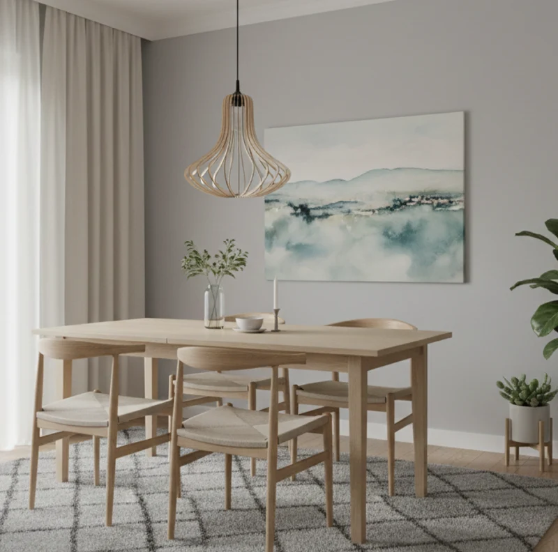 Pendelleuchte aus Holz ELZA