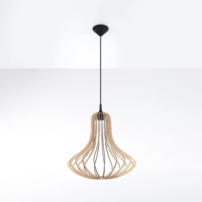 Pendelleuchte aus Holz ELZA