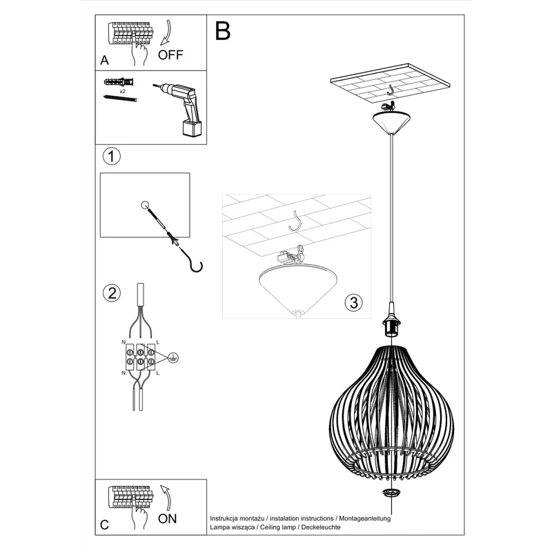 Holzlampe APRILLA