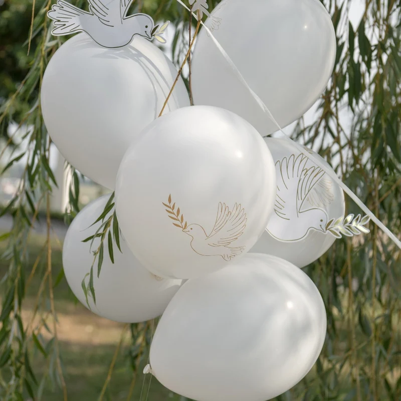 Luftballon Friedenstaube (8 Stück)