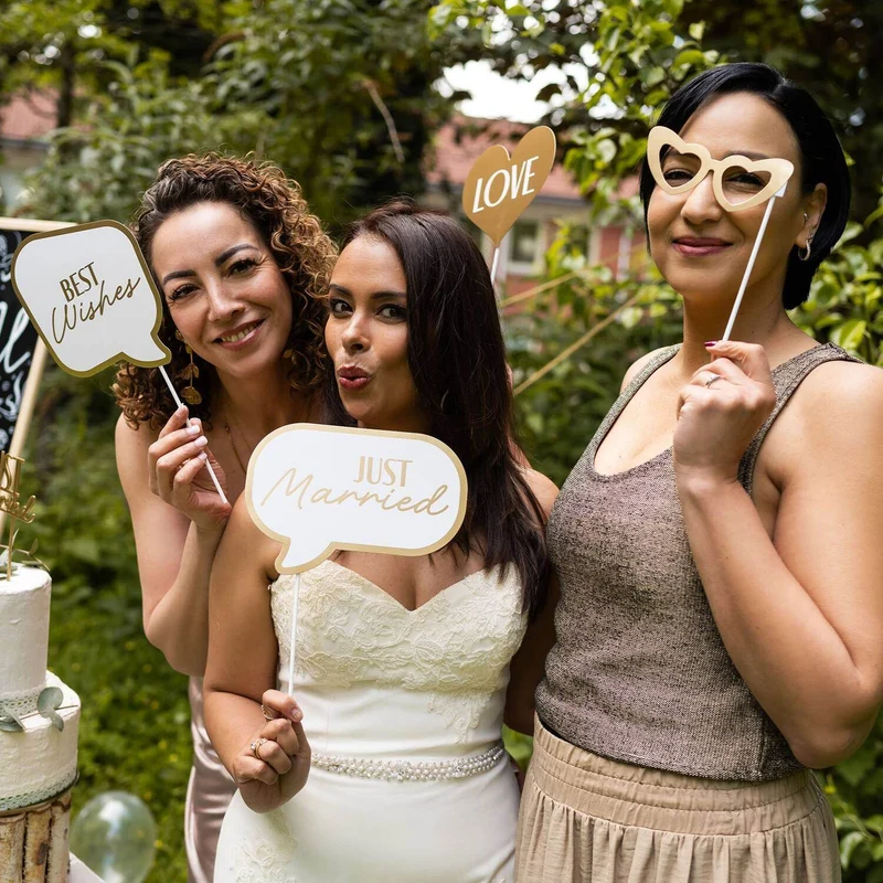 Fotobox Zubehör Hochzeit | 14-tlg.