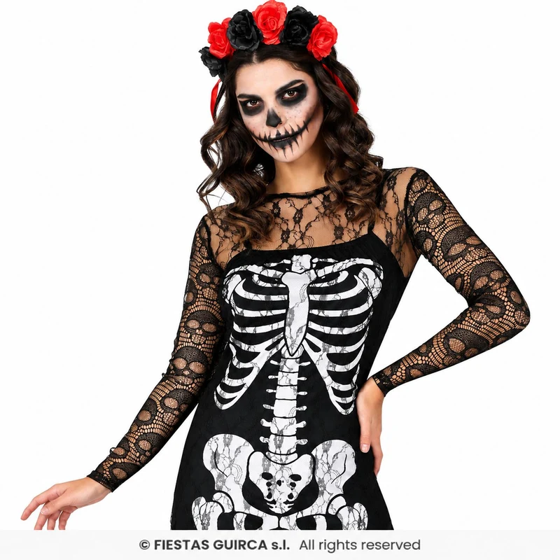 Halloween Damen Kostüm "Skelett Gothik" | 2-tlg.