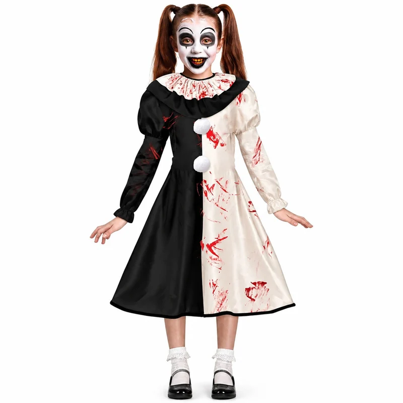 Halloween Kinderkostüm "Terror Clown" | Mädchen Kleid