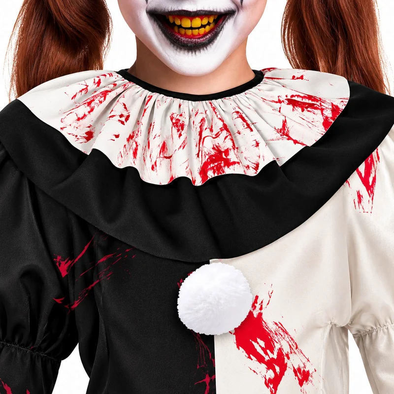 Halloween Kinderkostüm "Terror Clown" | Mädchen Kleid