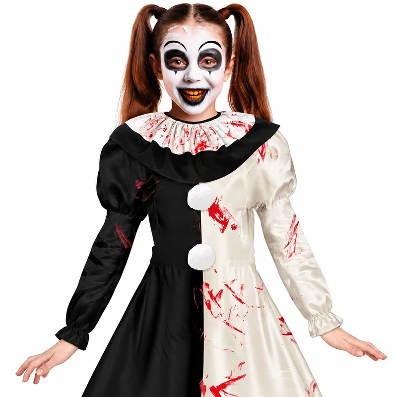Halloween Kinderkostüm "Terror Clown" | Mädchen Kleid