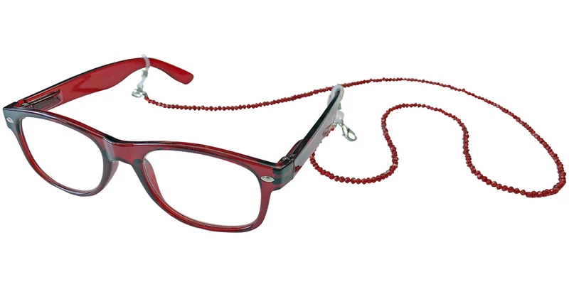 Brillenkette Maskenkette mit Glaskristallperlen - Schwarz