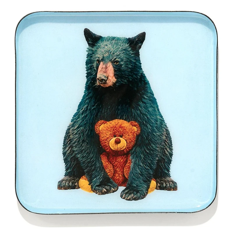 Tablett quadratisch TEDDY hellblau Bär