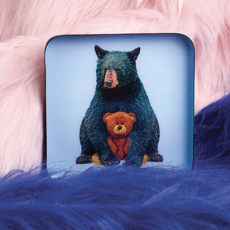 Tablett quadratisch TEDDY hellblau Bär
