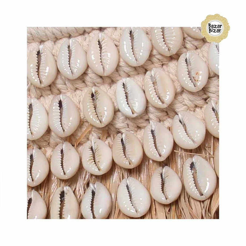 Wandspiegel rund mit Muscheln | 75 cm