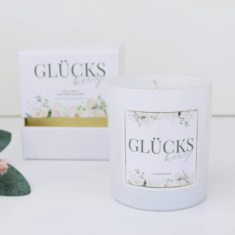 Geschenk Kerze Glückskerze