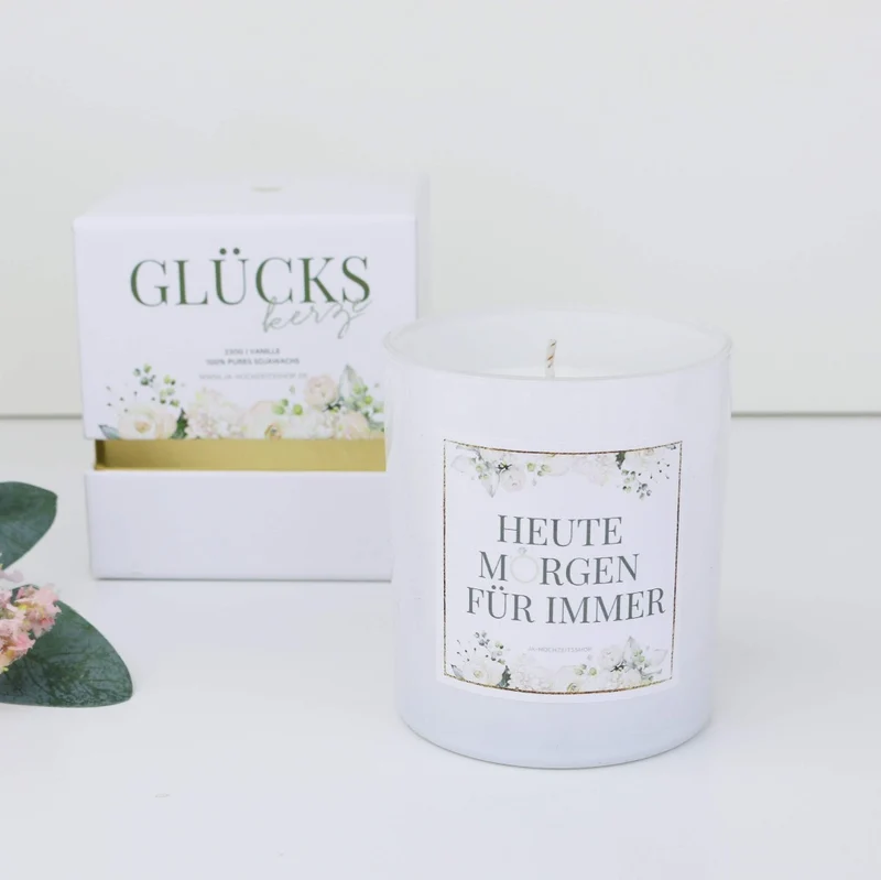 Geschenk Kerze Heute, Morgen, Für Immer