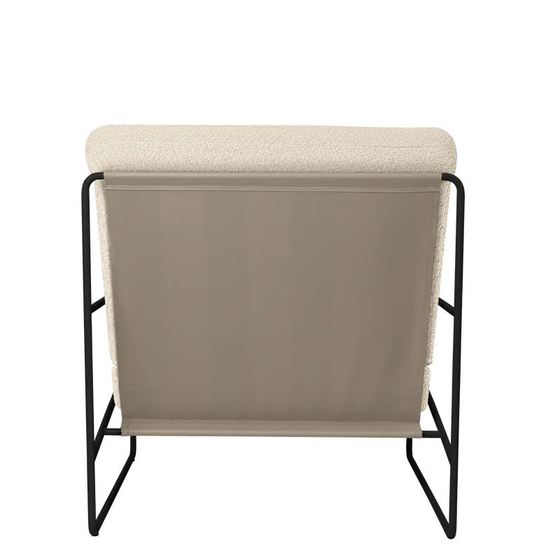 Sessel Desert 1-Sitzer Pure Bouclé/Schwarz Outdoor - ferm LIVING