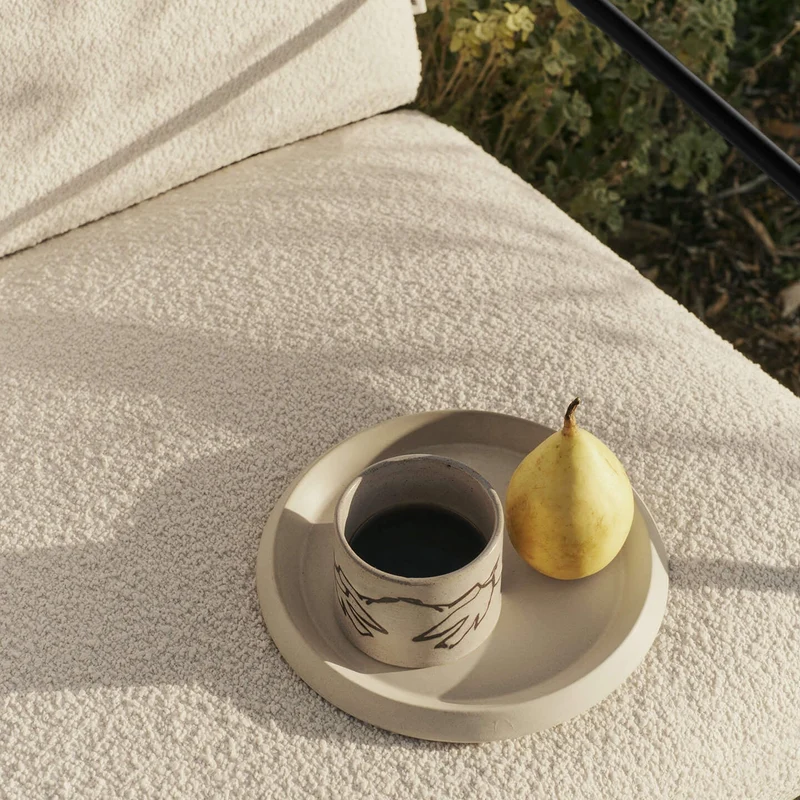Sessel Desert 1-Sitzer Pure Bouclé/Schwarz Outdoor - ferm LIVING