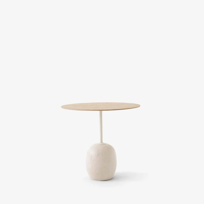 Beistelltisch Lato LN9 oval Lacquered Oak/Crema Diva - &Tradition