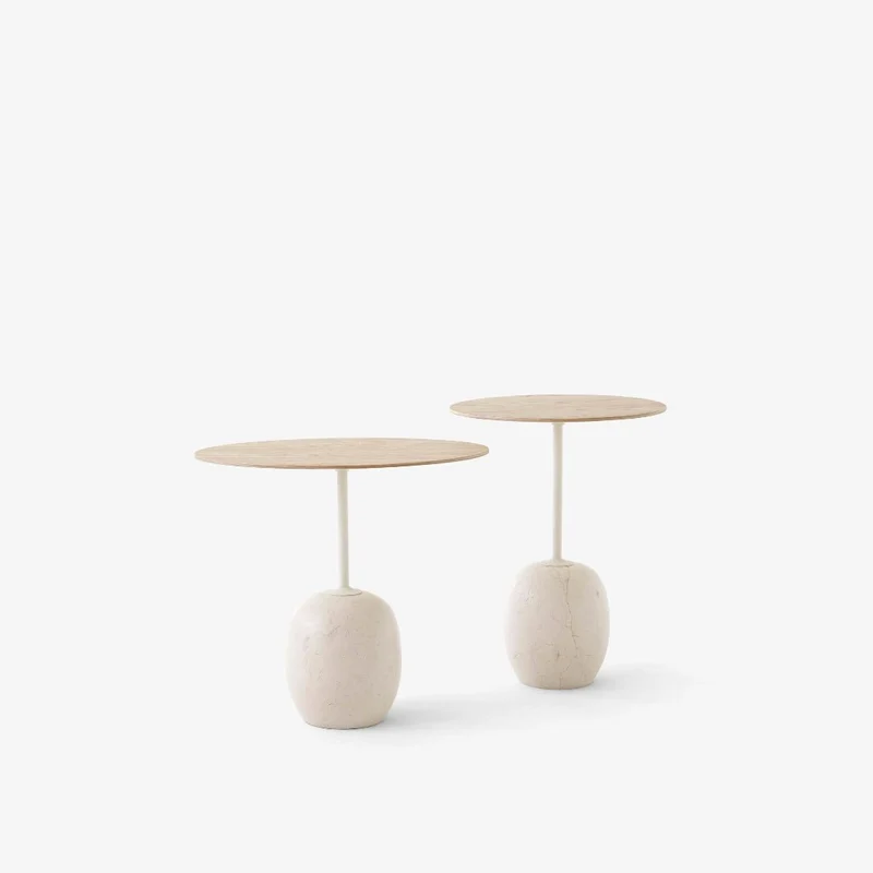 Beistelltisch Lato LN9 oval Lacquered Oak/Crema Diva - &Tradition