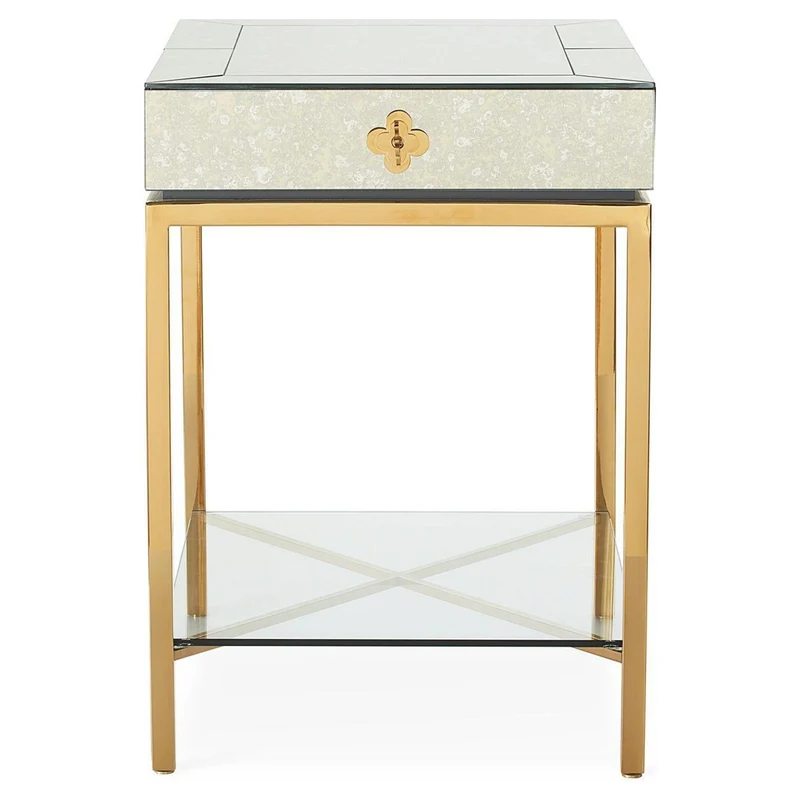 Beistelltisch DELPHINE silber-gold