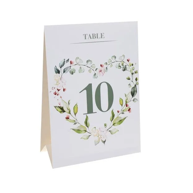 Tischnummern Blütenzauber (1-10)