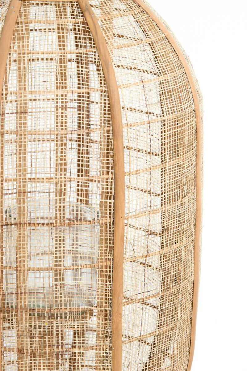 Windlicht CIVENNA Raphia naturell 26×26×35,5cm